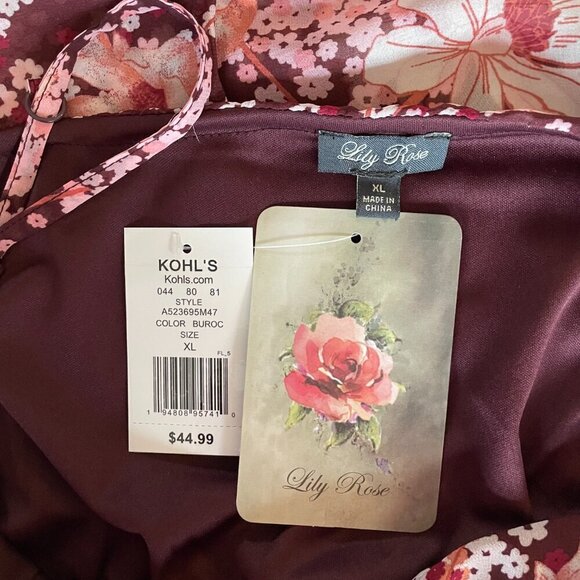 NWT Juniors' Lily Rose Sleeveless Wrap Maxi Dress, Size XL - Picture 9 of 12